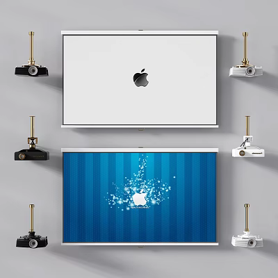 Advanced Projection Monitoring System With Camera Projector And HD Screen Equipment 3d model