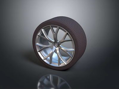 Tire tire wheel hub Volkswagen wheel hub Volkswagen tire new tire car outer tire car wheel hub 3d model