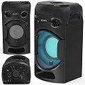Sony Black Wireless Speaker System With LED Light And Powerful Sound Performance 3d model