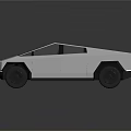 Futuristic Electric Truck With Open Top Design And Black Silver Exterior