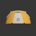 Yellow Camping Tent With White Panels And Modern Design For Outdoor Adventures