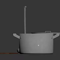 Stainless Steel Cooking Pot With Lid Small Spoon Long Handle Tool And Wooden Cutting Board