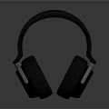 Modern Black Over Ear Headphones With Comfortable Ear Cushions And Metallic Accents