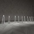 Modern Stylish Display Shelves with Glass Panels for Boutique Retail Product Arrangement and Organization