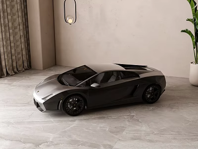Modern sports car ornaments 3d model
