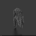 Fashionable Black Scarf With White Heart Patterns Stylish Accessory For Daily Wear