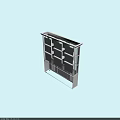 Tech Exhibition Hall Display Cabinet With Glass Doors Drawers And Louvered Panels