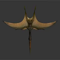 Pterosaur With Outstretched Wings Long Beak And Detailed Body Structure