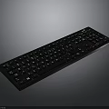 Black Full Size Computer Keyboard Featuring Standard Key Layout And Sleek Design 3d model