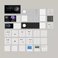 Modern switch socket 3d model