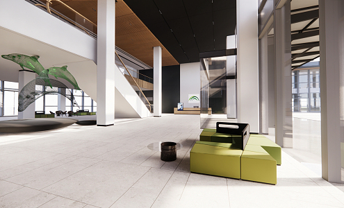 Modern Hall Office Hall 3d model