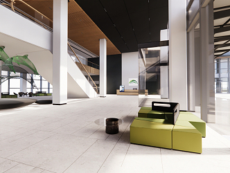 Modern Hall Office Hall 3d model