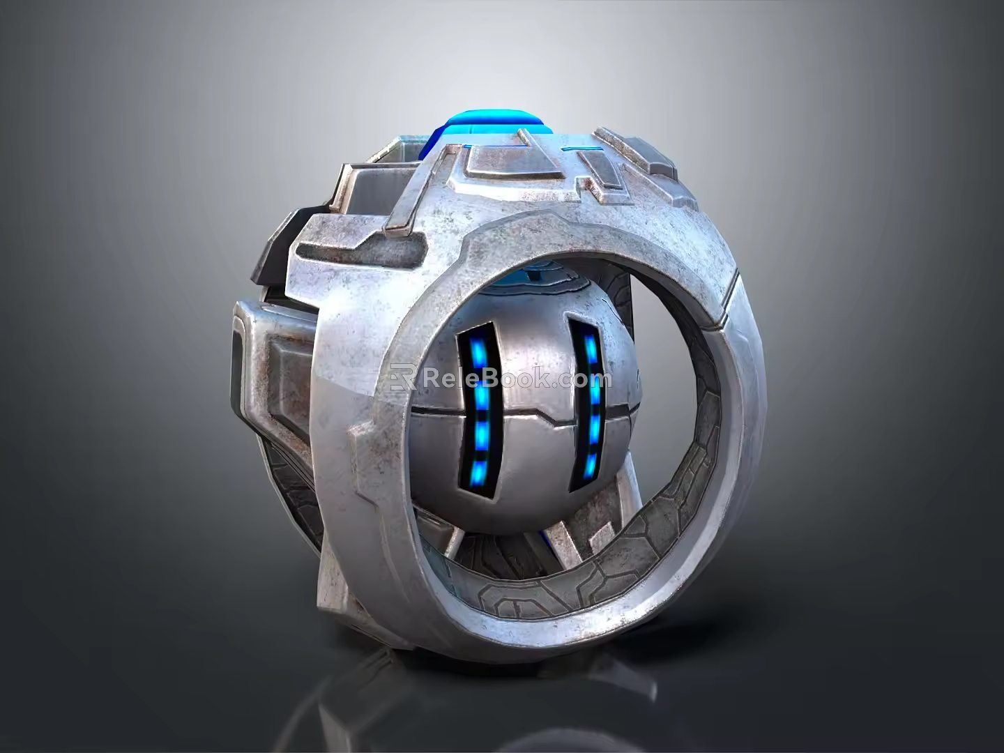 Modern camera monitor head security monitoring 3d model