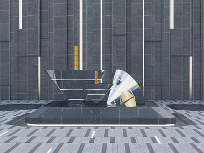 Modern Urban Sculpture 3d model