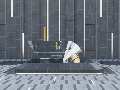 Modern Urban Sculpture 3d model