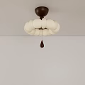 Modern Ceiling Light Design With White Globes And Brown Base For Elegant Home Decor 3d model