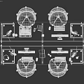 Modern Office Desk Setup With Multiple Monitors Dividers And Ergonomic Chairs