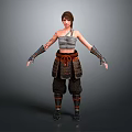Fantasy Female Warrior Character With Mythical Creature Inspired Armor And Decorative Patterns 3d model