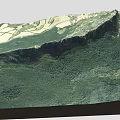 Garden Landscape Design Featuring Mountain Terrain Green Vegetation Agricultural Fields And Village Area
