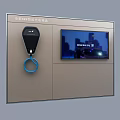 Smart Network Information Release Background Wall With City Display And Interactive Device
