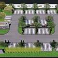 Eco Friendly Parking Lot Design Featuring Trees Greenery and Paved Surface