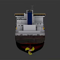 LNG Carrier Ship With Spherical Tanks And Hull Structure On Water Surface 3d model