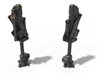 Heavy Duty Industrial Equipment With Dual Mechanical Units And Metal Spring Structures 3d model