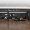 Modern Mercedes Benz Showroom Interior With Display Areas And Branded Seating