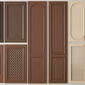 Kitchen Cabinet Door Components with Various Styles Colors and Decorative Patterns for Modern Kitchen 3d model