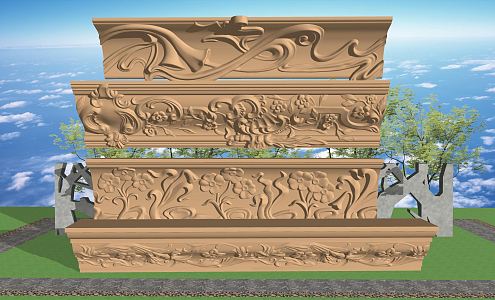 European gypsum line gypsum line foot 3d model