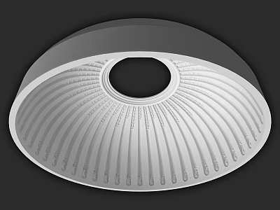 Modern Circular Ceiling Design With Radial Stripes And Central Opening 3d model