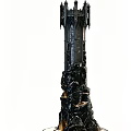 Gothic Architectural Pillar With Intricate Carvings And Ornate Decorative Details