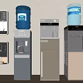 Different Types Of Water Dispensers Wall Mounted And Floor Standing With Bottles
