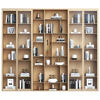 Modern Bookcase Decorative Cabinet Storage Cabinet 3d model