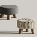 Stool Single Stool Casual Stool Fabric Stool 3d model