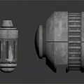 Gray Textured Industrial Machinery Parts With Two Different Sizes