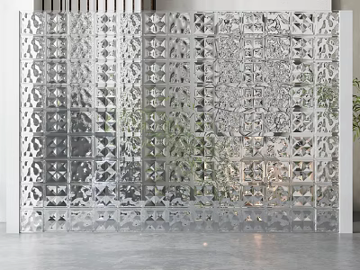 Modern Decorative Room Divider With Intricate Geometric Patterns For Interior 3d model