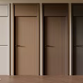 Modern Hinged Doors in Various Colors Arranged in a Row with Sleek Design