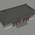 Chinese-style ancient public buildings 3d model