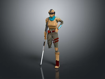 Sci-fi Beauty Cyber Beauty Sci-fi Woman Warrior Future Woman Warrior Sci-fi Lady Soldier Cyber Woman Warrior 3d model