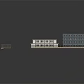 Detailed Architectural Building Model With Parking Lot And Road Layout Design