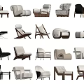 Modern Diverse Accent Chairs With Assorted Styles Curved Backs Upholstered Seats And Wooden Legs