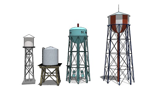 Industrial LOFT water tower 3d model