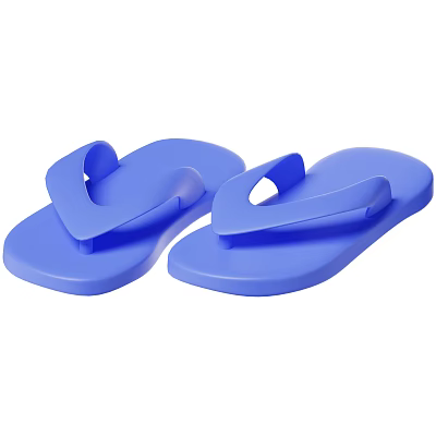 Modern Slippers Flip Flops Shoes Cartoon Slippers 3d model