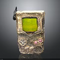 Vintage Animal Themed Retro Game Console With Green Screen And Pink Buttons