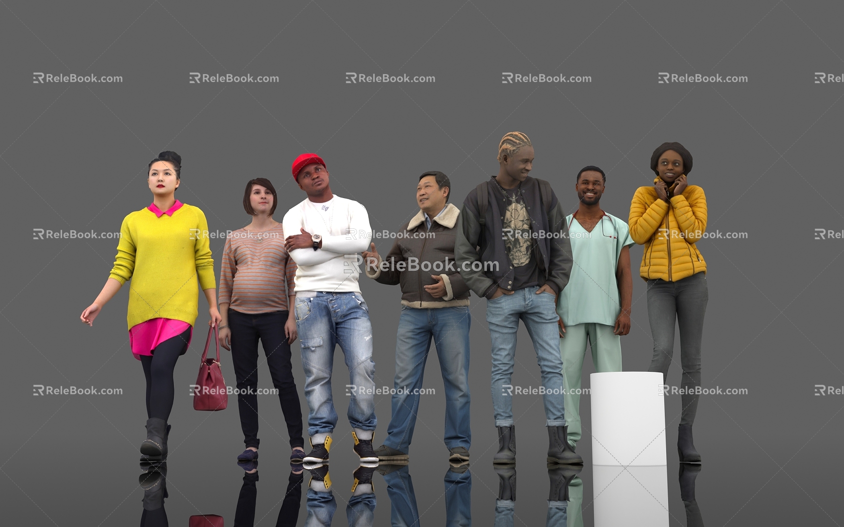 Characters Men Women Men Women Women Children Tourists Adults Crowd Passers-by Scenes Decorative Characters Atmosphere City Models 3d model