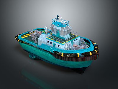 Ship Water Transport Realistic Model Cartoon Model PBR 3d model