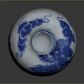 Chinese Style Blue And White Decorative Jar With Dragon Phoenix Patterns And Tai Chi Symbol