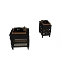 Side Shelf Retro Vacant Disc Player Vinyl Record Player Audio 3d model