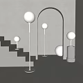 Modern lamp combination 3d model
